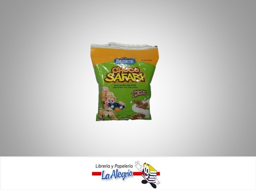 [7591039385372] MAIZORITOS LONCHERA CHOCO SAFARI 25G MARCA ALFONZO & RIVAS