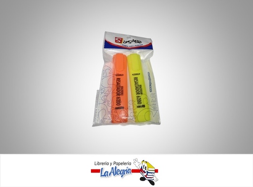 [7591213025179] RESALTADOR FLOURECENTE KIT DE 2 COLORES MARCA SYSABE