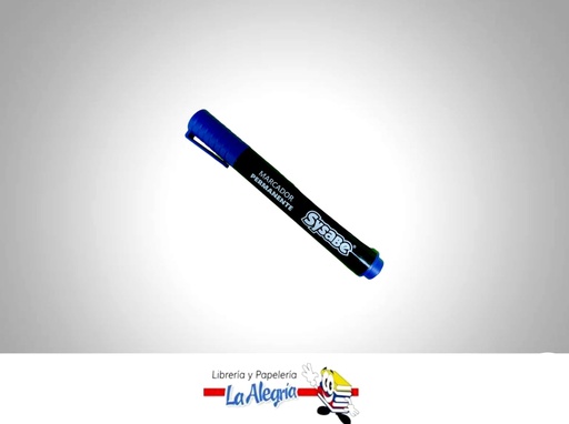 [7591213023823] MARCADOR PERMANENTE PUNTA BISELADA AZUL UND