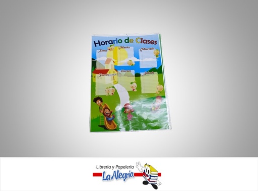 [AFG018] AFICHE GRANDE HORARIO DE CLASE MARCA S/M