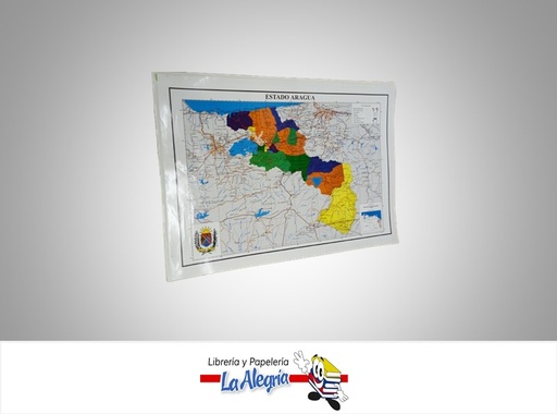 [AFG043] AFICHE GRANDE MAPA EDO ARAGUA MARCA S/M