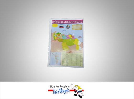 [AFG025] AFICHE GRANDE MAPA DE VENEZUELA MARCA S/M