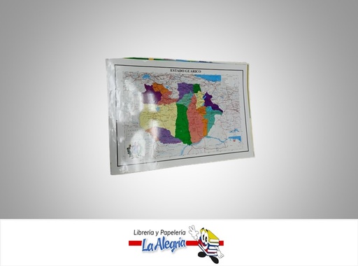 [AFG033] AFICHE GRANDE MAPA EDO GUARICO MARCA S/M