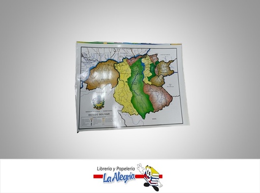 [AFG035] AFICHE GRANDE MAPA EDO BOLIVAR MARCA S/M