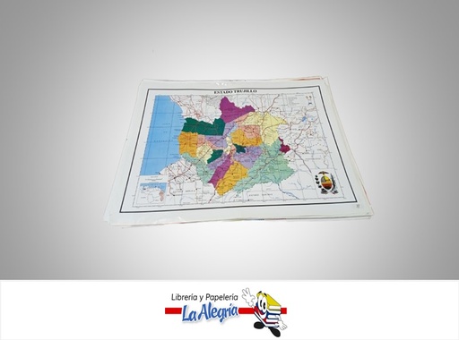 [AFG055] AFICHE GRANDE MAPA DEL EDO TRUJILLO MARCA S/M