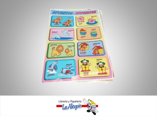 [AFG076] AFICHE GRANDE LO OPUESTO EN INGLES MARCA S/M