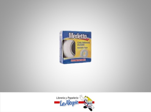 [7450007026160] CINTA ADHESIVA INVISIBLE 1.8CMX33M MARCA MERLETTO