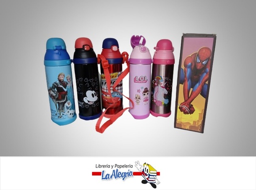 [8616332201217] TERMO DE AGUA 350 ML INFANTIL MUNDO DISNEY/MARVEL MARCA S/M
