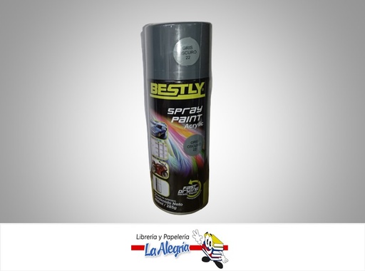 [793573968654] SPRAY ACRILICO 400ML GRIS OSCURO MARCA BESTLY