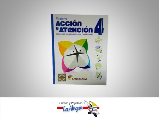 [7591524013414] CUADERNO DE ACCION Y ATENCION 4 TEMATICA LECTURA AUTOR DANIEL HERNANDEZ EDITORIAL SANTILLANA