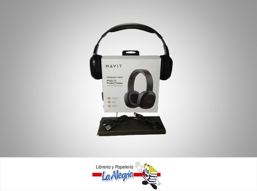 [6939119045708] AUDIFONO INALAMBRICO H2590BT PRO MULTIFUNCION NEGRO MARCA HAVIT