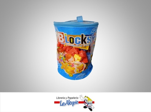 [LB100] LEGO BLOCKS AZUL 100 PIEZAS MARCA BLOCKS