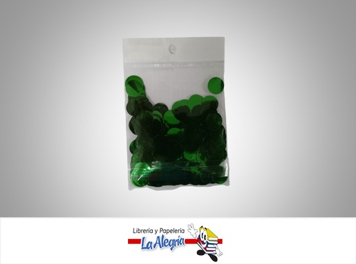 [CG10066] CONFETI PARA GLOBO VERDE MARCA S/M
