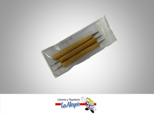 [019] REPUJADORES DOBLE PUNTA ACERO INOXIDABLE 3 UND MARCA S/M