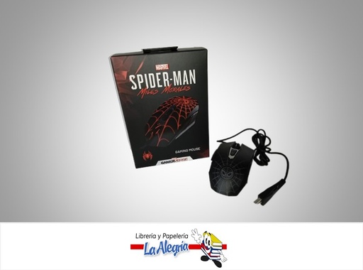 [798302231450] MOUSE OPTICO 7 BOTONES GAMER SPIDER-MAN MILES MORALES MARCA XTECH