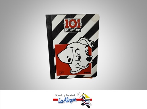 [7591152000046] CUADERNO COSIDO 101 DALMATAS PEQUEÑO 60 HOJAS DOBLE LINEA MARCA GLOBO