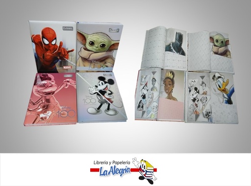 [7707463697329] LIBRETA EMPASTADAS 8 MATERIAS 192 HOJAS DISNEY/MARVEL/STARWARS MARCA PRIMAVERA