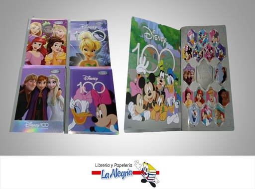 [7707463697084] LIBRETA COSIDA DISNEY 100 HOJAS CUADRICULADO CON STICKERS MARCA PRIMAVERA