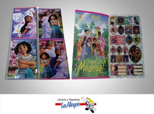 [7707463697138] LIBRETA COSIDA DISNEY 100 HOJAS DOBLE LINEA CON STICKERS MARCA PRIMAVERA