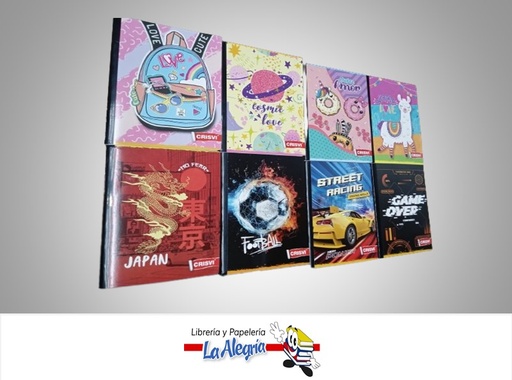 [7598874007872] LIBRETA DOBLE LINEA 100 HOJAS MARCA CRISVI