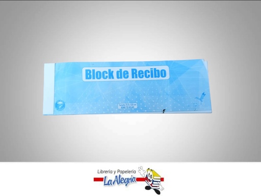 [BLOCKRECIBO01] BLOCK DE RECIBO 21.9 X 6,8 CM 70 HOJAS