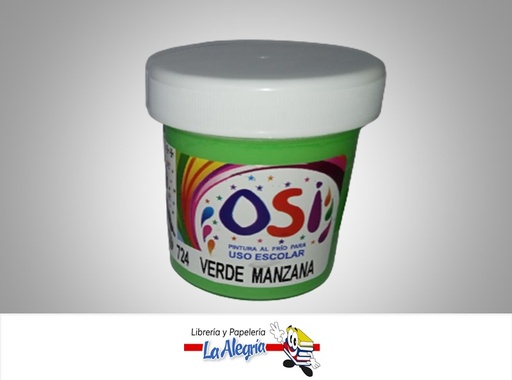 [7592595000808] PINTURA AL FRIO 60CC VERDE MANZANA MARCA OSI