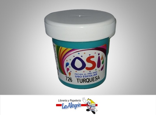 [7592595000822] PINTURA AL FRIO 60CC TURQUESA MARCA OSI