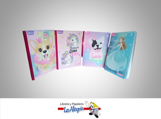 [7702111574311] LIBRETA COSIDA  SUMMER NIÑA 100 HOJAS 1 LINEA STICKERS MARCA NORMA