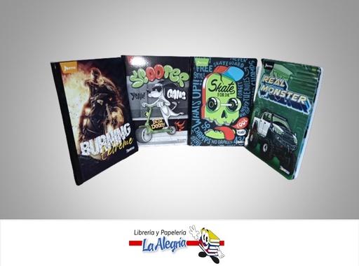 [7702111589056] LIBRETA COSIDA XPRESARTE NIÑO 100 HOJAS 1 LINEA STICKERS MARCA NORMA