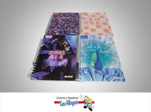 [7702111589360] LIBRETA ESPIRAL XPRESARTE NIÑA 160 HOJAS 5 MATERIAS MARCA NORMA
