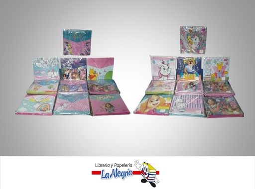 [7707463693390] CARPETA PLASTICA CON LIGA NIÑA DISNEY MARCA PRIMAVERA
