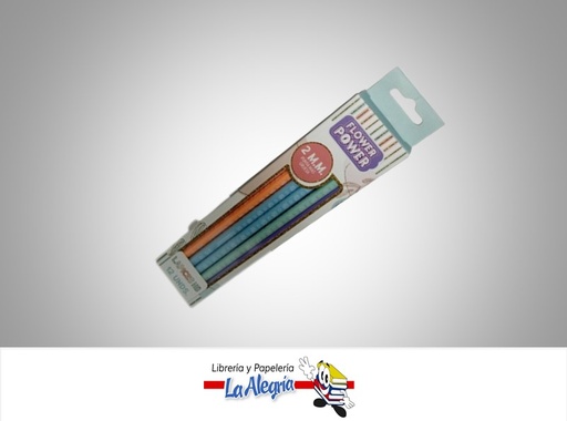 [LAP046] LAPIZ DE GRAFITO FLOWER POWER HB TRIANGULAR 2MM CAJA 12 UND MARCA PRIMAVERA