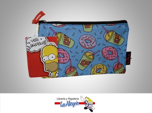 [7591525123488] CARTUCHERA PLANA GRANDE LOS SIMPSONS 11740245 MARCA CAPI