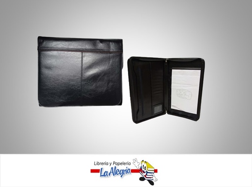 [MQ109-1] CARPETA EJECUTIVA CARTA NEGRO UND MARCA TOPFIVE