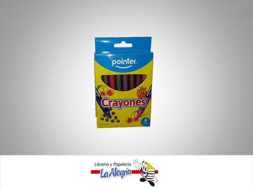 [7453010000011] CREYON DE CERA CY-8-HQ 8 COLORES MARCA POINTER