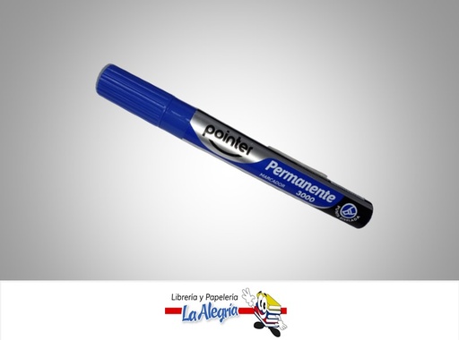 [7453038472234] MARCADOR PERMANTE PUNTA BICELADA MK3000PBU AZUL MARCA POINTER