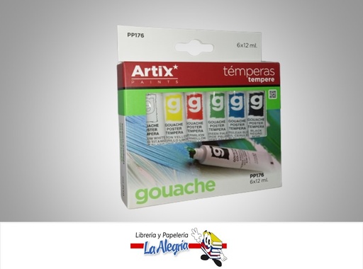 [8435464117353] PINTURA GOUACHE PP176 12 ML 6 UND MARCA MP