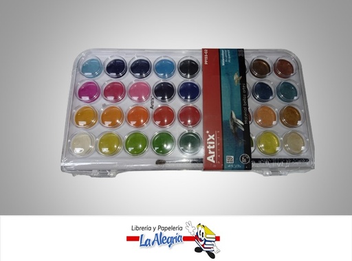 [8435250903566] PINTURA ACUARELA SEMI-DRY PP155-02 CON PINCEL ESTUCHE 36 COLORES MARCA MP