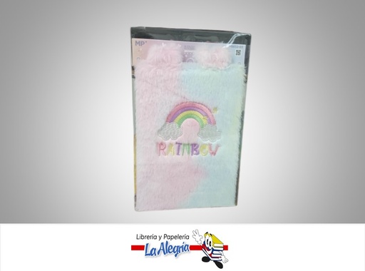 [8435250903856] LIBRETA PELUCHE ARCOIRIS PB83203 A5 MARCA MP