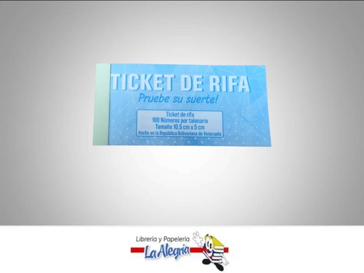 [RIFA01] TALONARIO DE RIFA DEL 00 AL 99 10.5X5CM