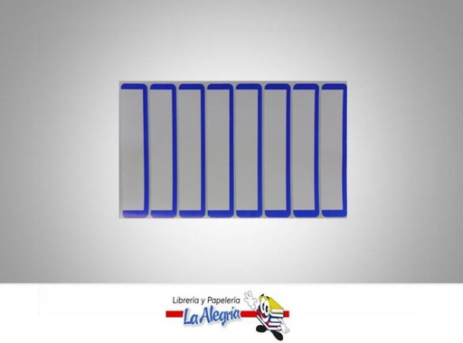 [ES4502] ETIQUETA RECTANGULAR 7,5X2,5CM AZUL 18UND MARCA STAR