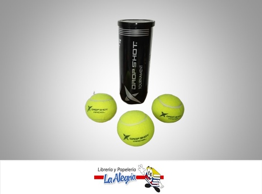 [8435393517873] PELOTA DE TENIS SET DE 3 UNIDADES MARCA DROP SHOT TOURNAMENT
