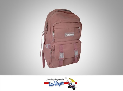 [BAFP1] MORRAL ESCOLAR FASHION ROSADO MARCA BOSSITO