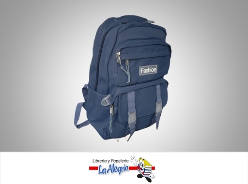 [BAFP4] MORRAL ESCOLAR FASHION AZUL MARCA BOSSITO