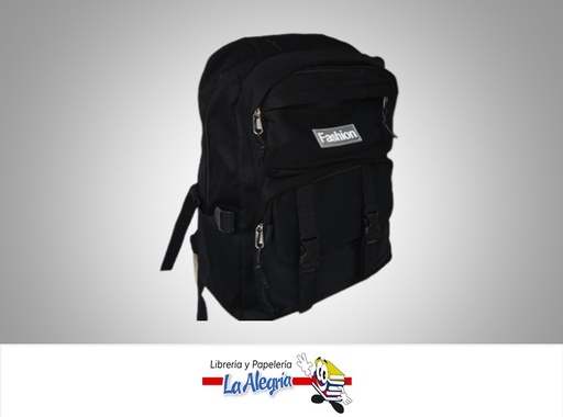 [BAFP5] MORRAL ESCOLAR FASHION NEGRO MARCA BOSSITO