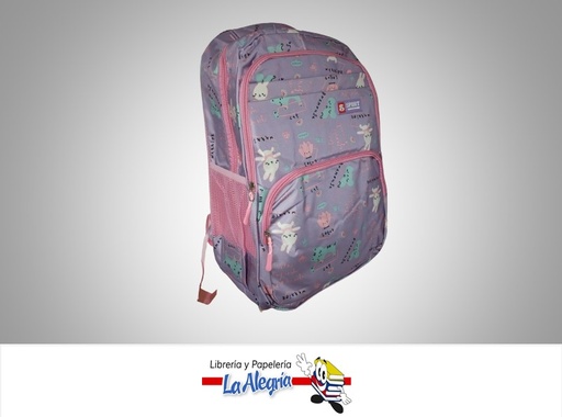[BACO4] MORRAL ESCOLAR SPORT WHEREVER YOU GO PASTEL MORADO MARCA BOSSITO