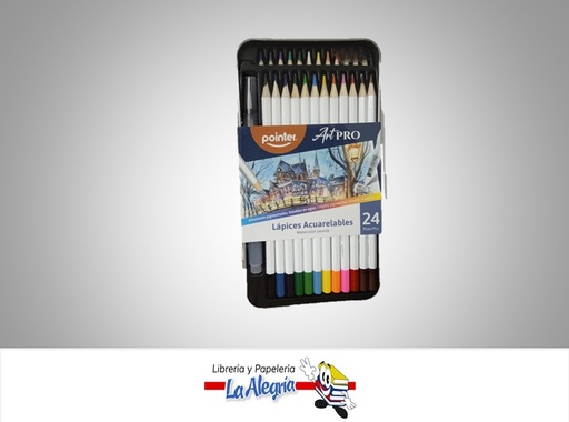 [7453038423120] LAPICES DE COLORES ACUARELABLES ART PRO WCS2274, 24 COLORES MARCA POINTER