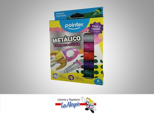 [7453078502182] TEMPERA SOLIDA METALICO TS22148M 6 COLORES MARCA POINTER
