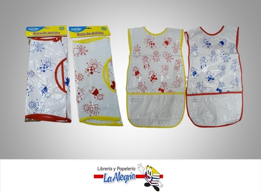 [7453078525129] DELANTAL ESCOLAR INFANTIL PLASTICO BH2815W MARCA POINTER