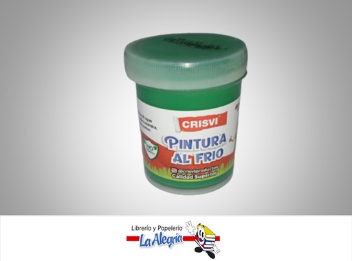 [7598874008848] PINTURA AL FRIO 80 GR VERDE MARCA CRISVI